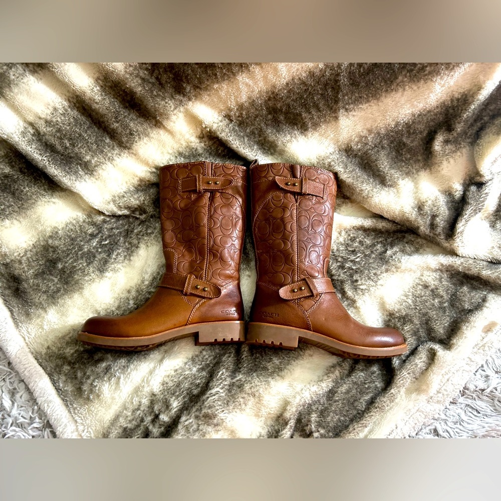Coach Virginia Women's Brown Tall Boots, Size 7 - Picture 8 of 16
